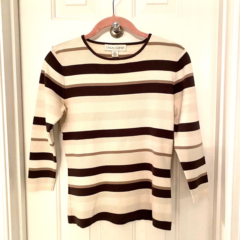 Silk Blend Striped Sweater